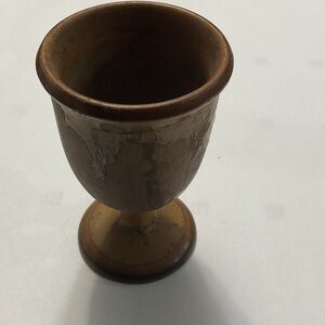 Wooden egg cup.